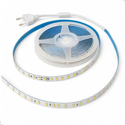 Imagem de Fita LED 120 LED por m 3000K 10 m IP44 127 V direto na rede com superfície adesiva dupla face luz quente