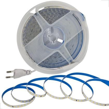 Imagem de Fita LED 120 LED por m 3000K 10 m IP44 127 V direto na rede com superfície adesiva dupla face luz quente