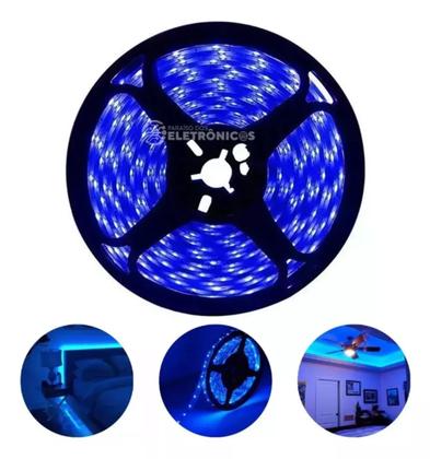 Imagem de Fita LED 3528 Azul Rolo Com 5 Metros e 300 LEDs  480 Lumens  TB5021