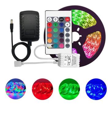 Imagem de Fita Led 3528 IP65 RGB 5m Controladora + Fonte de Alimentação Completo