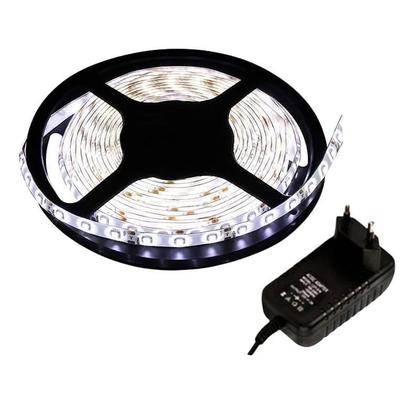 Imagem de Fita Led 5050 Branco Frio Rolo 5M Com Fonte 12V 5A