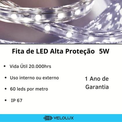 Imagem de Fita LED 5W - Alta Proteção - 20 metros - 60 LED/Metro - Taschibra