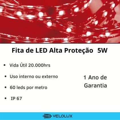 Imagem de Fita LED 5W - Alta Proteção - 20 metros - 60 LED/Metro - Taschibra