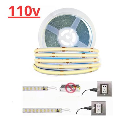 Imagem de Fita LED Cob 252 Leds 3000K IP20 127V 10 Metros  Não Usa Fonte