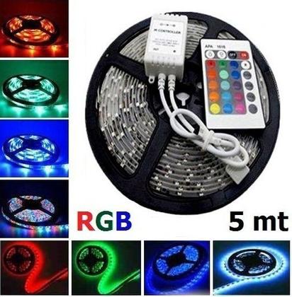 Imagem de Fita Led Colorida 5050 Rgb 5m 16 Cores Controle Barato