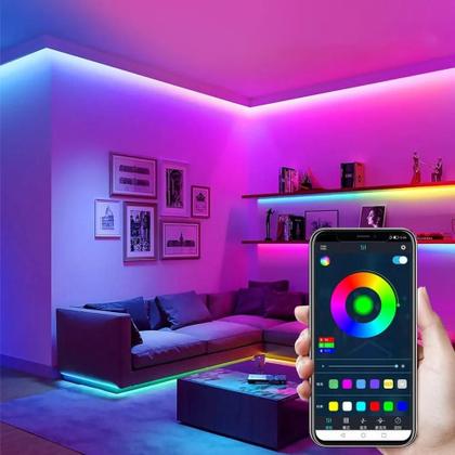 Imagem de Fita led colorida inteligente prova  agua 5m 300 leds