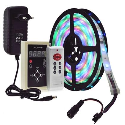 Imagem de Fita Led Digital 6803 Rgb Com Controle S/fio 133 Efeitos