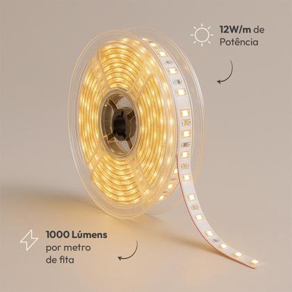 Imagem de Fita Led Facile Risk 5 Metros 12w 4000k Branco Neutro 127v provad'água ALUT001005 Alut By Avant