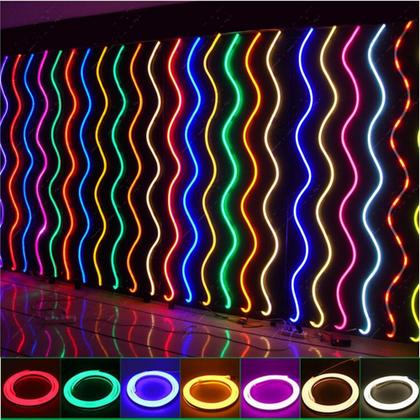 Imagem de Fita Led Iluminação Neon Para Fachada 5mts Flexível Potente 2835 Com Fonte LE2223