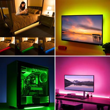 Imagem de Fita Led Inteligente 5050 Rgb 3m. 5v Usb Bluetooth Para Tv Pc