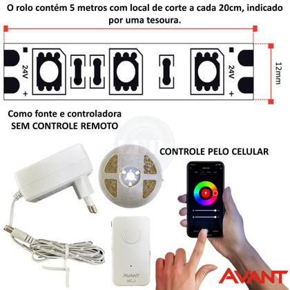 Imagem de Fita Led Inteligente RGB 5M Smart Wifi 5w/m Dimerizavel