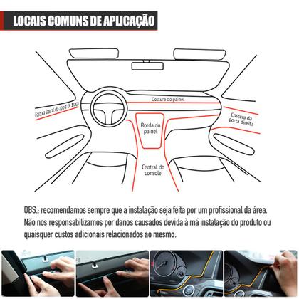 Imagem de Fita Led Interna Rgb 64 Cores App Neon Painel Carro Tunning