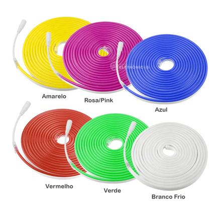 Imagem de Fita Led Luz Neon Prova D'água Embiente Externo Super Brilhante Branco Frio FITANEONBF