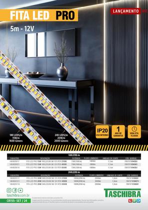 Imagem de Fita LED Pro 20W 240 LEDs/M 5m 12V IP20