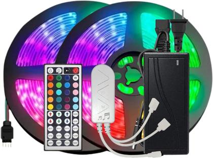 Imagem de Fita Led Rgb 10m Inteligente 5050 Ip65 Wifi + Fonte Alexa Tensão De Operação 24v 110v/220v
