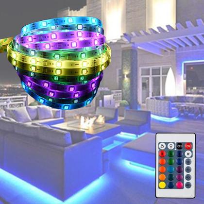 Imagem de FITA Led RGB 5050 5 Metro Rolo Completa 16 Cores + Fonte