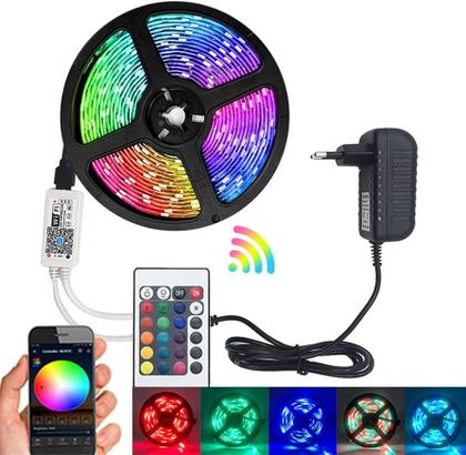 Imagem de Fita Led Rgb 5050 Usb 5 Metros Pc Tv Wifi Bluetooth Musical Fita de led rgb com sensor de música