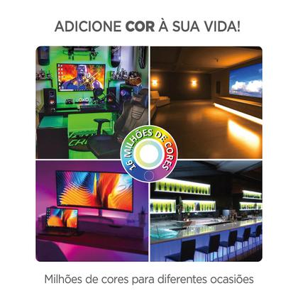 Imagem de Fita LED RGB Inteligente WiFi, ELG, SHFL200, 5 Metros, Dimerizável, Bluetooth, Comando de Voz Alexa e Google Assistant