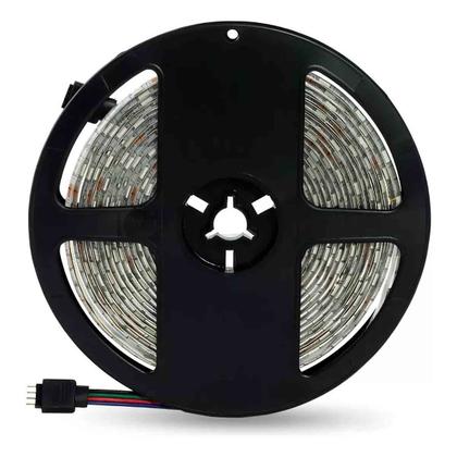 Imagem de Fita led smd 5050 12v 7,2w/m 300 led rgb ip65 externa 5 metros galaxy