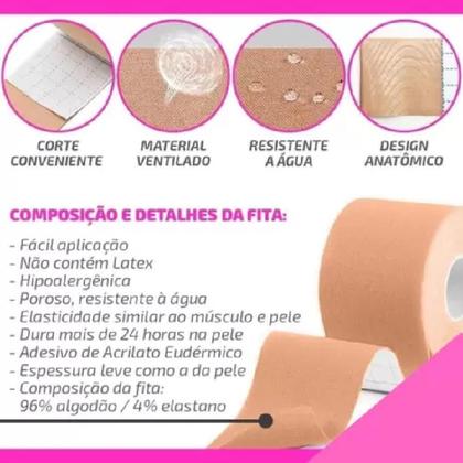 Imagem de Fita levanta peito push up adesiva invisível 5m efeito silicone