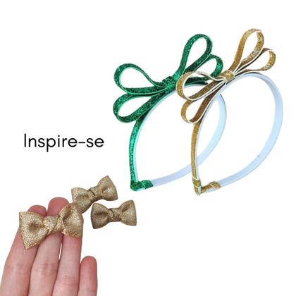 Imagem de Fita Lurex Esponjada Glitter Kit Natal 4m 10mm Escolha Cor