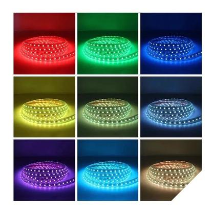 Imagem de Fita Mangueira Led Rgb 15m 5050 Ip68 Fonte + Controle 220v