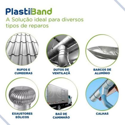 Imagem de Fita Manta Asfáltica Aluminizada Vedação Telhado 15cmx10m