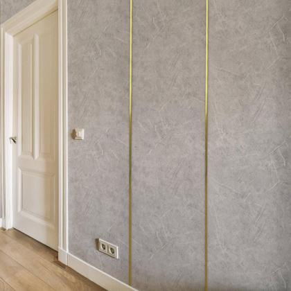 Imagem de Fita Metalizada Auto Colante PVC 6,5mm p Decoração de Móveis e Paredes Dourado 5M