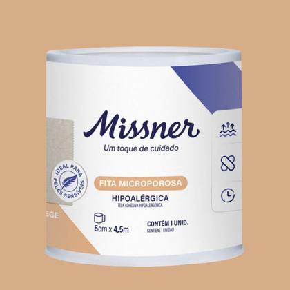 Imagem de Fita Microporosa Bege 5cm X 4,5m - Missner