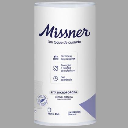 Imagem de Fita Microporosa Branca 10cm x 4,5m - Missner