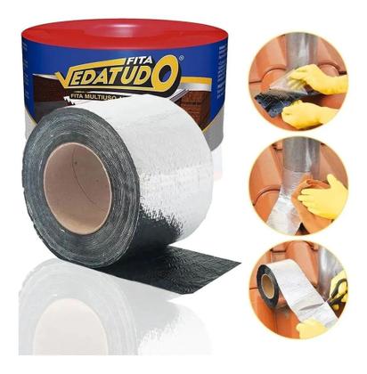 Imagem de Fita Multiuso Autoadesiva Aluminizada Vedatudo Dryko 10cm Com 10mts