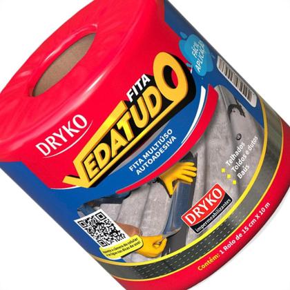 Imagem de Fita Multiuso Dryko Vedatudo Aluminio 15Cm X 10M