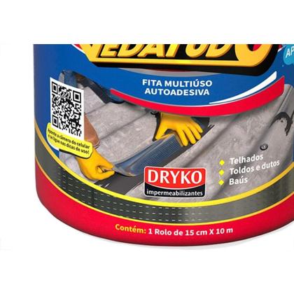 Imagem de Fita Multiuso Dryko Vedatudo Aluminio 15Cm X 10M