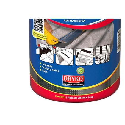 Imagem de Fita Multiuso Dryko Vedatudo Aluminio 20Cm X 10M