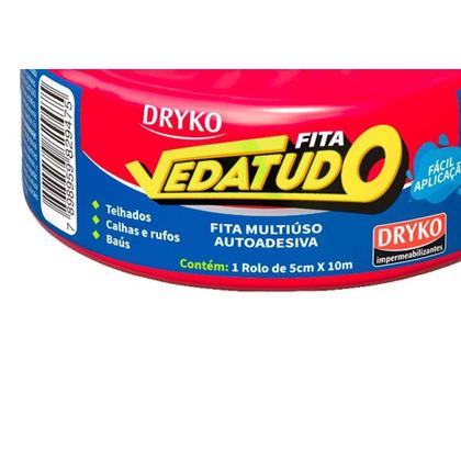 Imagem de Fita Multiuso Dryko Vedatudo Aluminio 5Cm X 10M