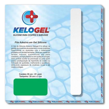 Imagem de Fita Para Cicatriz Queloide Gel Silicone Kelogel 35cm X 3cm