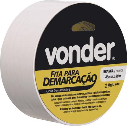 Imagem de Fita para demarcação de solo 48mmx30m branca Vonder