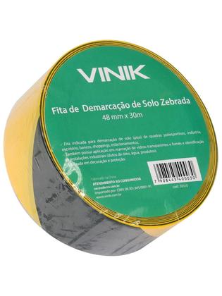 Imagem de Fita Para Demarcacao De Solo Zebrada 48mm X 30m