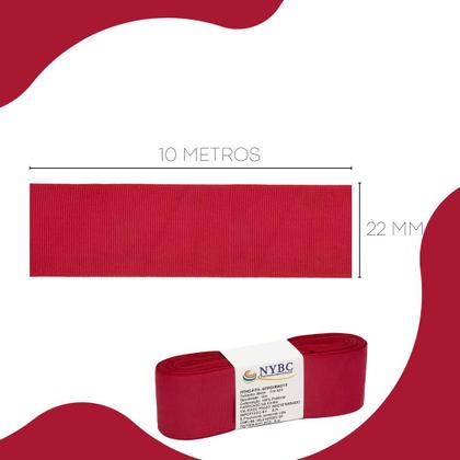 Imagem de Fita Para Laço De Gorgurão Vinho Claro - 22mm C/10 Metros - Nybc