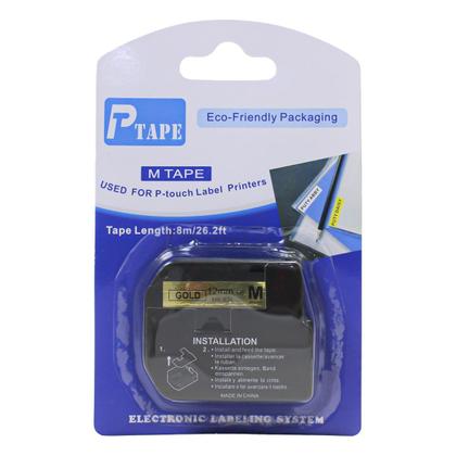 Imagem de Fita Refil Compatível M-831 MK-831 Dourada 12mm p/ Rotulador Brother PT-65 PT-70 PT-80 PT-85 PT-90 PT-M95 PT-70BM PT-45 PT-55 PT-100 PT-110