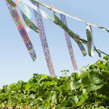 Imagem de Fita Repelente de Pássaros Pombos Plantações 45 Metros Refletiva
