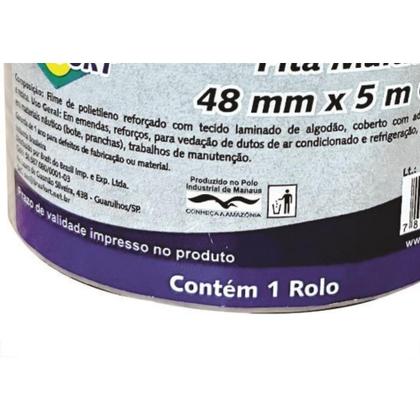 Imagem de Fita Silver Tape Brasfort Multiuso 48 X 5M Cinza 7547