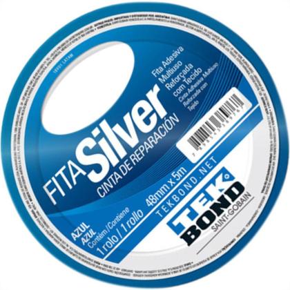 Imagem de Fita Silver Tape Tekbond Azul 48Mmx05Mt