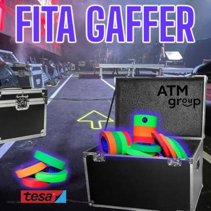 Imagem de Fita Tecido Gaffer Tape Tesa 05mm X 25m Laranja Fluorescente