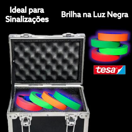 Imagem de Fita Tecido Gaffer Tape Tesa 12mm X 25m Laranja Fluorescente