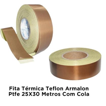 Imagem de Fita Térmica Teflon Armalon Ptfe 25x30 Metros Com Cola