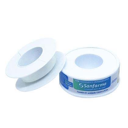 Imagem de Fita Trasparente Microperfurada Sanfarma 12mm x 4,5m 6 Unid