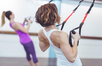 Imagem de Fita TRX Suspenso para Treino Funcional Pilates Yoga Fisioterapia Musculação Exercícios