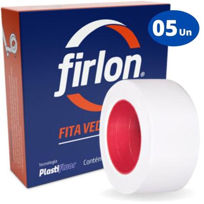 Imagem de Fita Veda Rosca Teflon 12mm x 5m  Firlon  Kit 05 Un