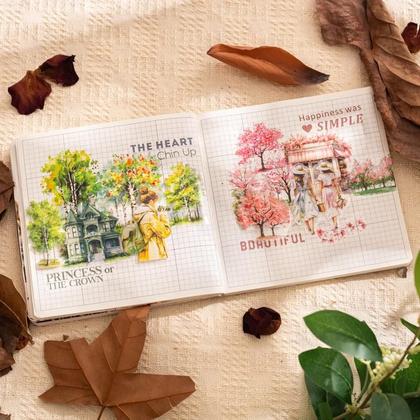 Imagem de Fita Washi PET Floresta 60mm X 2m Para Scrapbooking, Diário Criativo, Planejador E Material Escolar